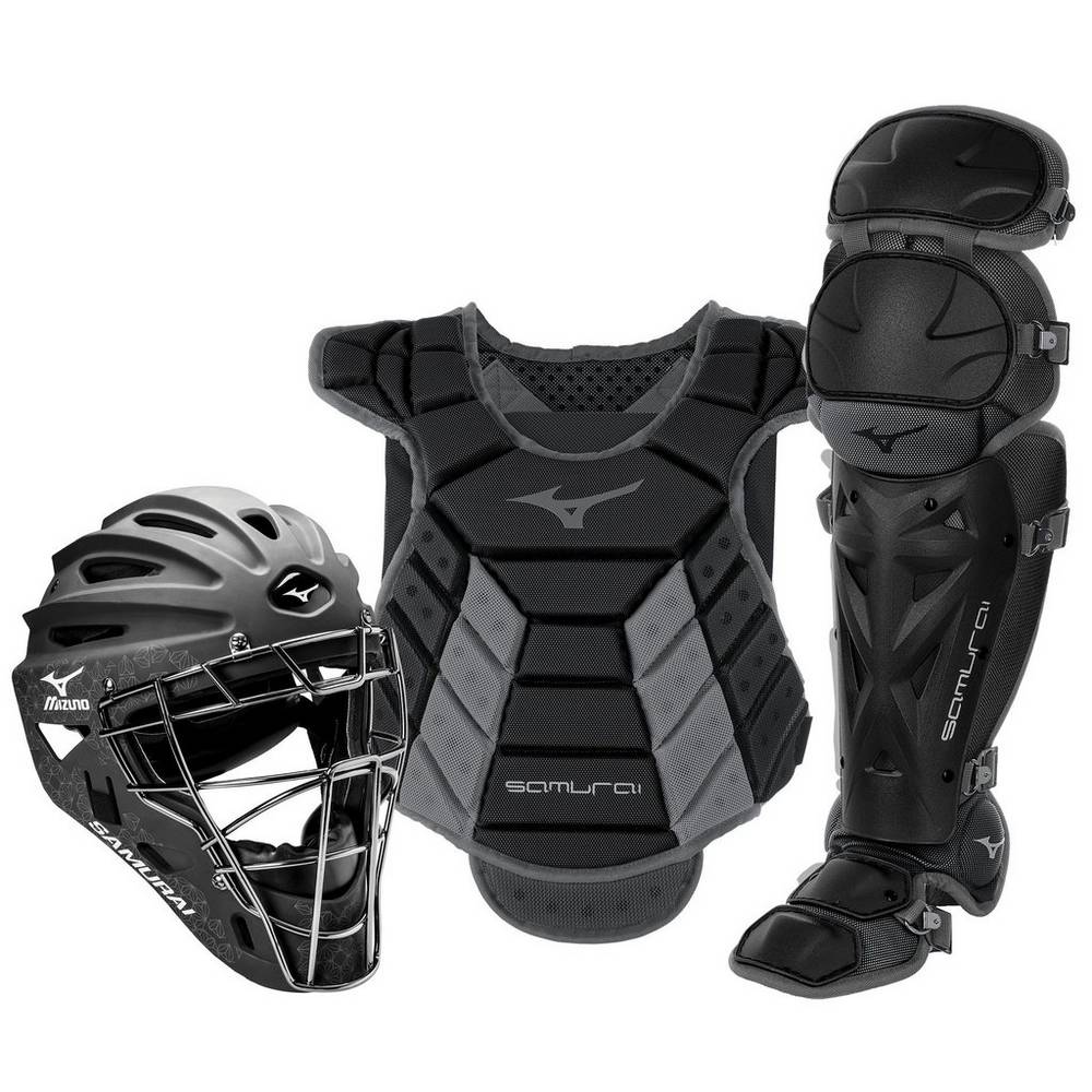 Mizuno Samurai Boxed (13-14") - Bayan Catchers Gear - Siyah/Gri Türkiye (PGMVXZ-108)